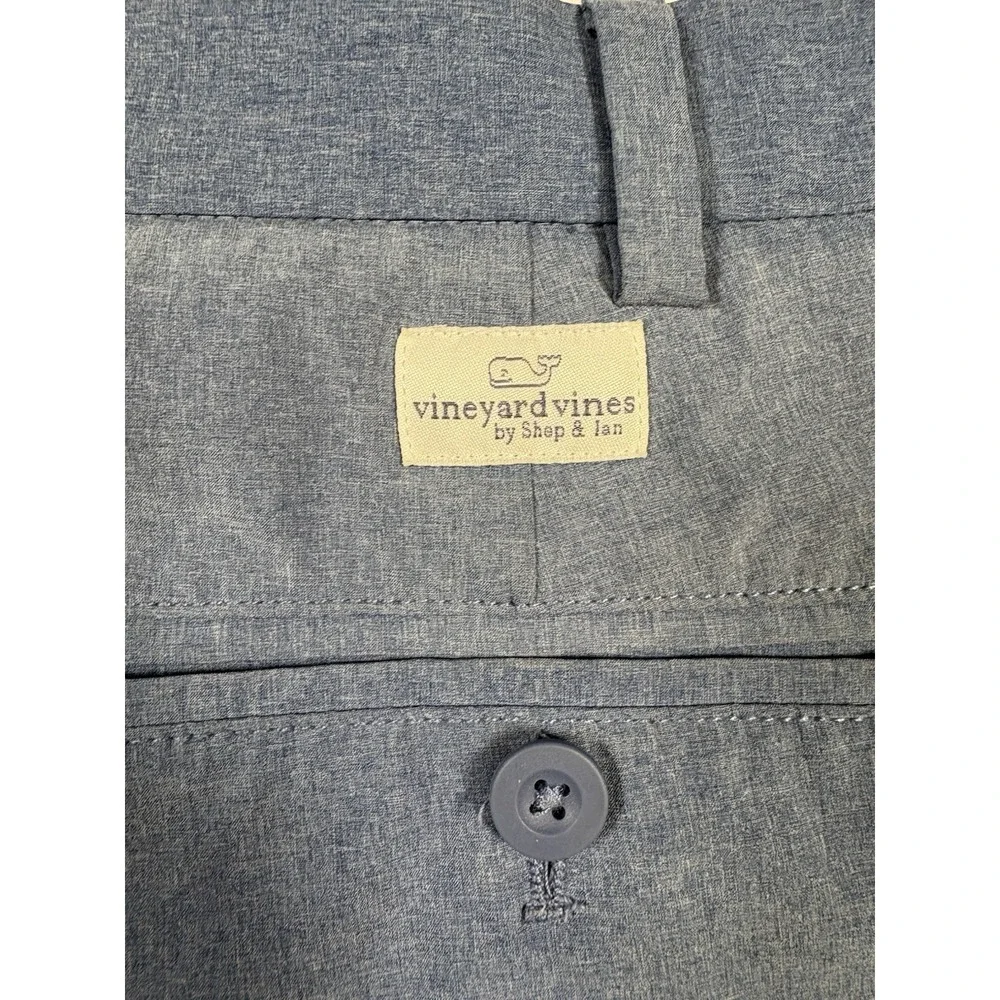 Vineyard Vines Performance Breaker Shorts Mens 42 Blue Heather Golf Stretch 9